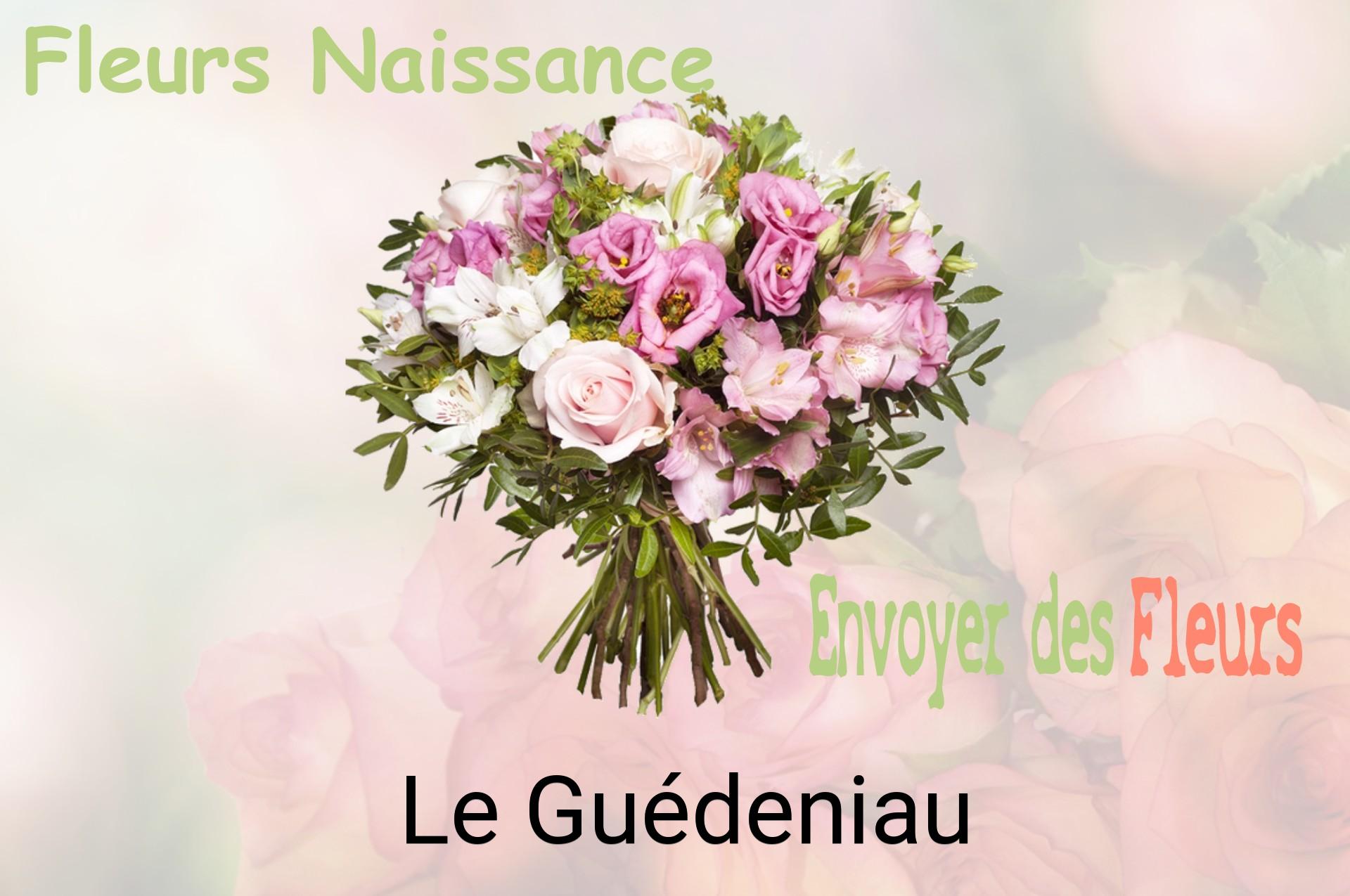 Bouquet de fleurs de naissance livré à Le Guédeniau