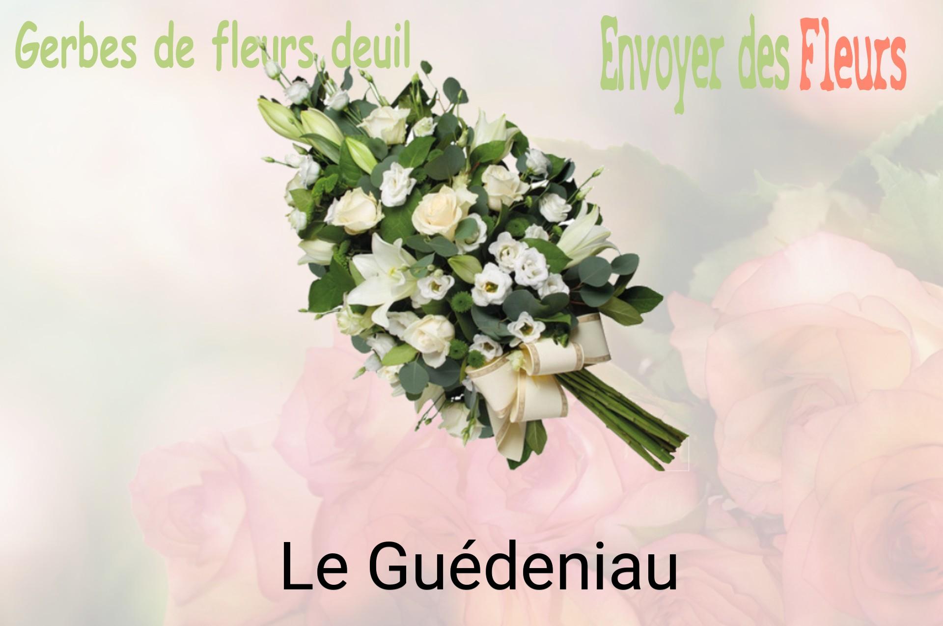 Gerbe de fleurs de deuil livrée à Le Guédeniau